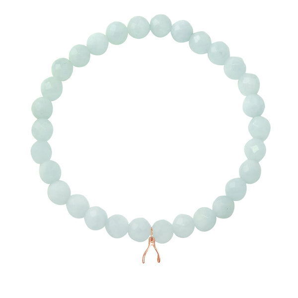 Wishbone on 6mm Aquamarine