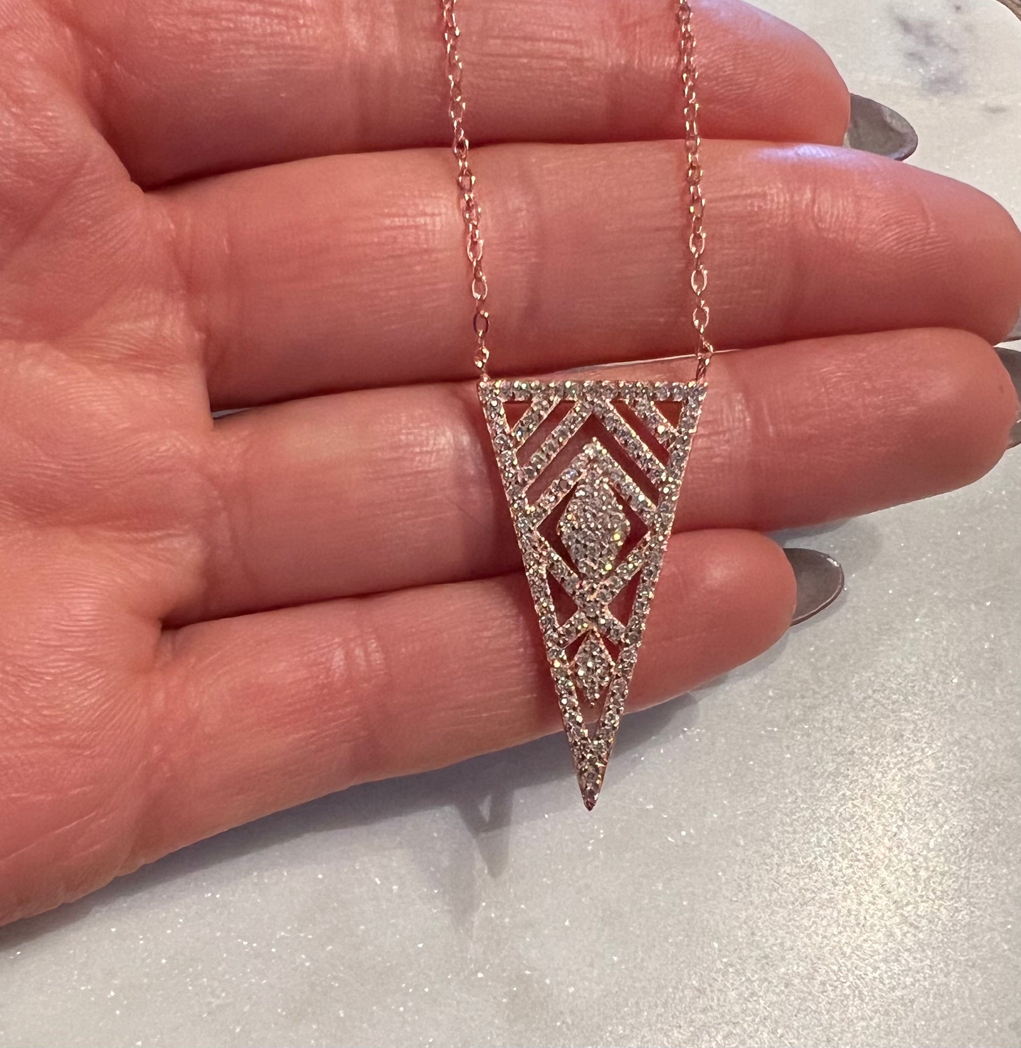 Filagree Triangle Necklace