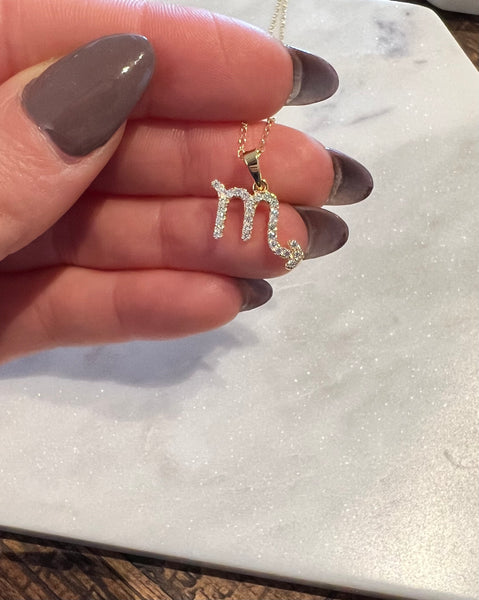 Scorpio Zodiac Sign Necklace (October 23 – November 21)