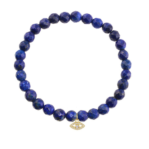 Evil Eye on 6mm Lapis