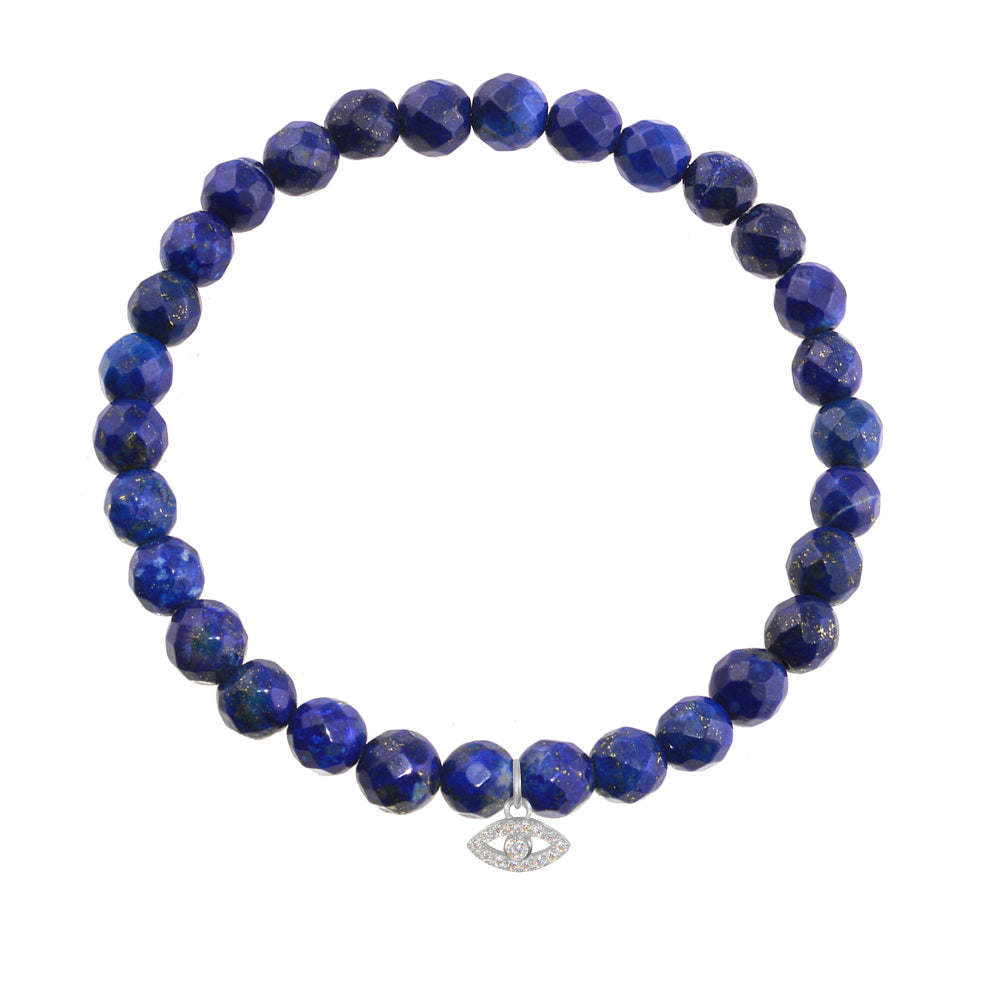 Evil Eye on 6mm Lapis