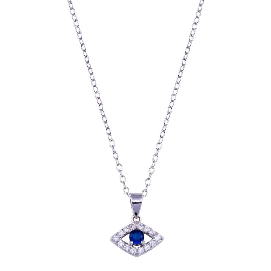 Tiny Blue Evil Eye Necklace