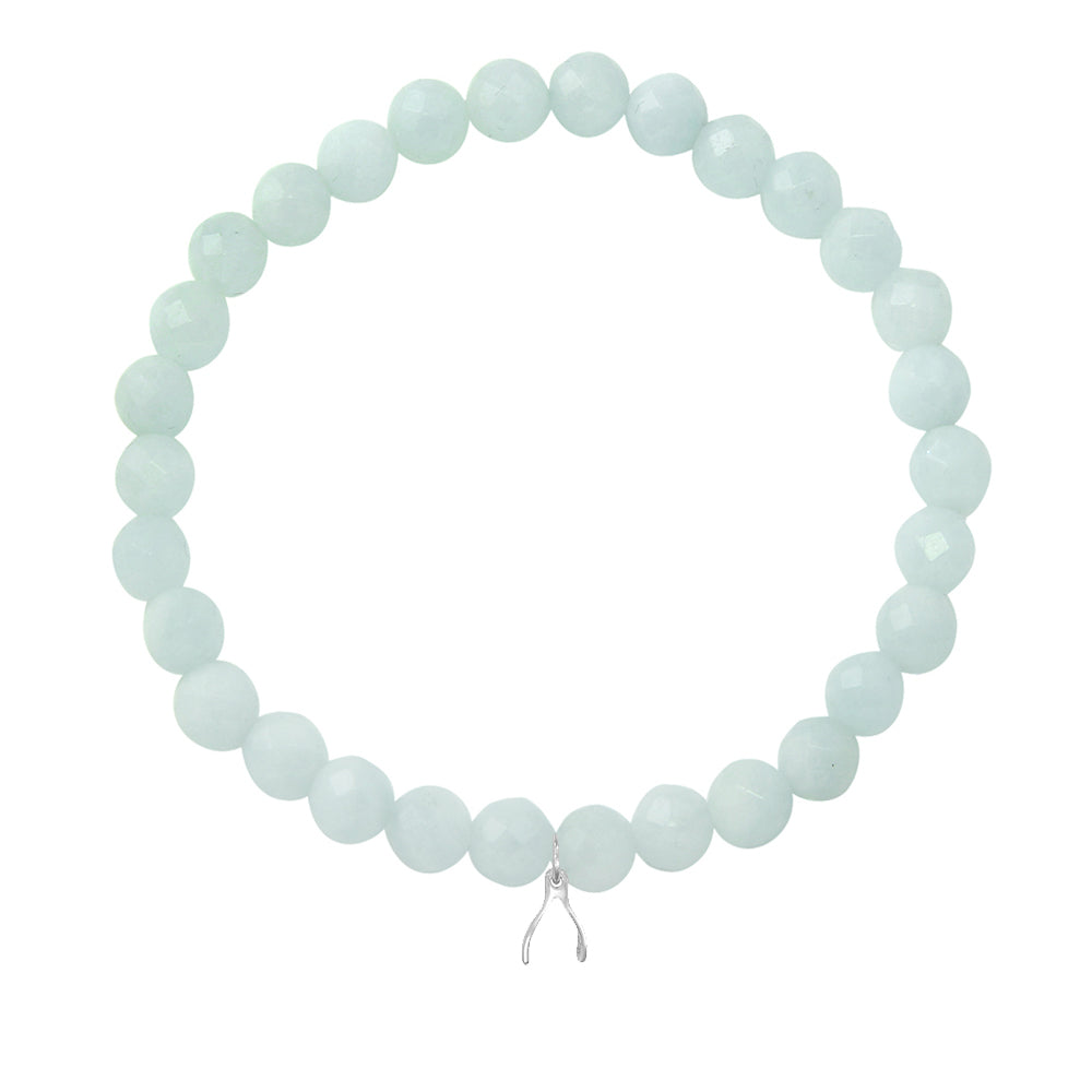 Wishbone on 6mm Aquamarine