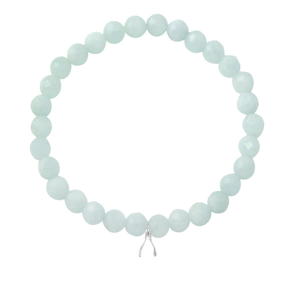Wishbone on 6mm Aquamarine